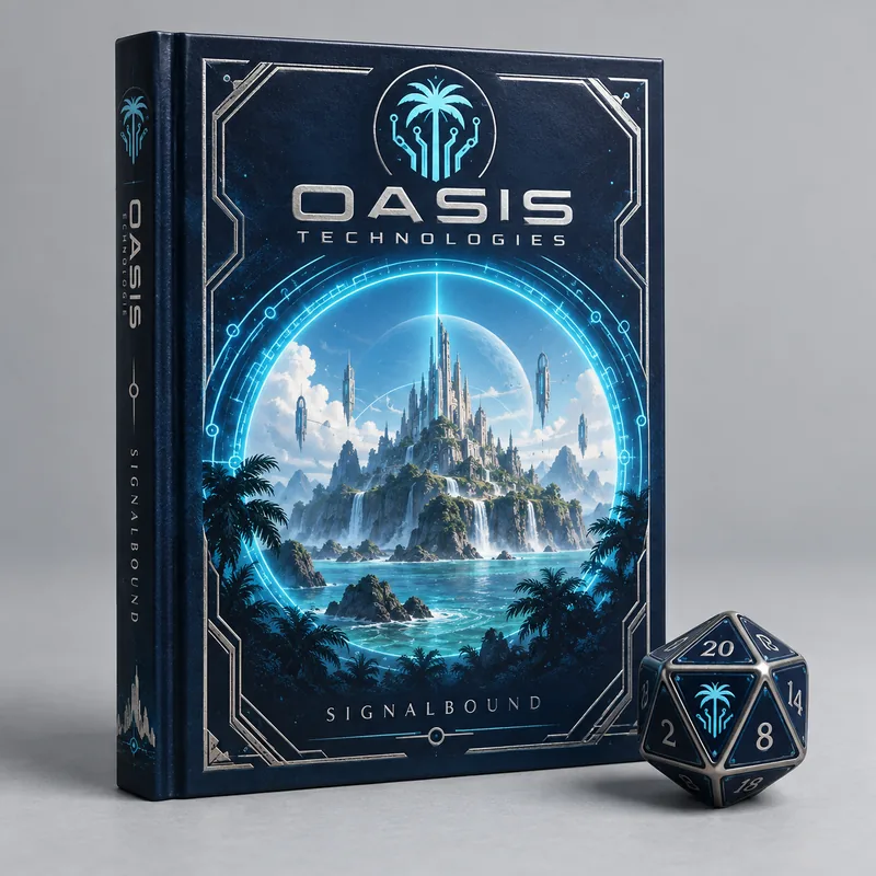 AI demo artwork of an RPG rulebook